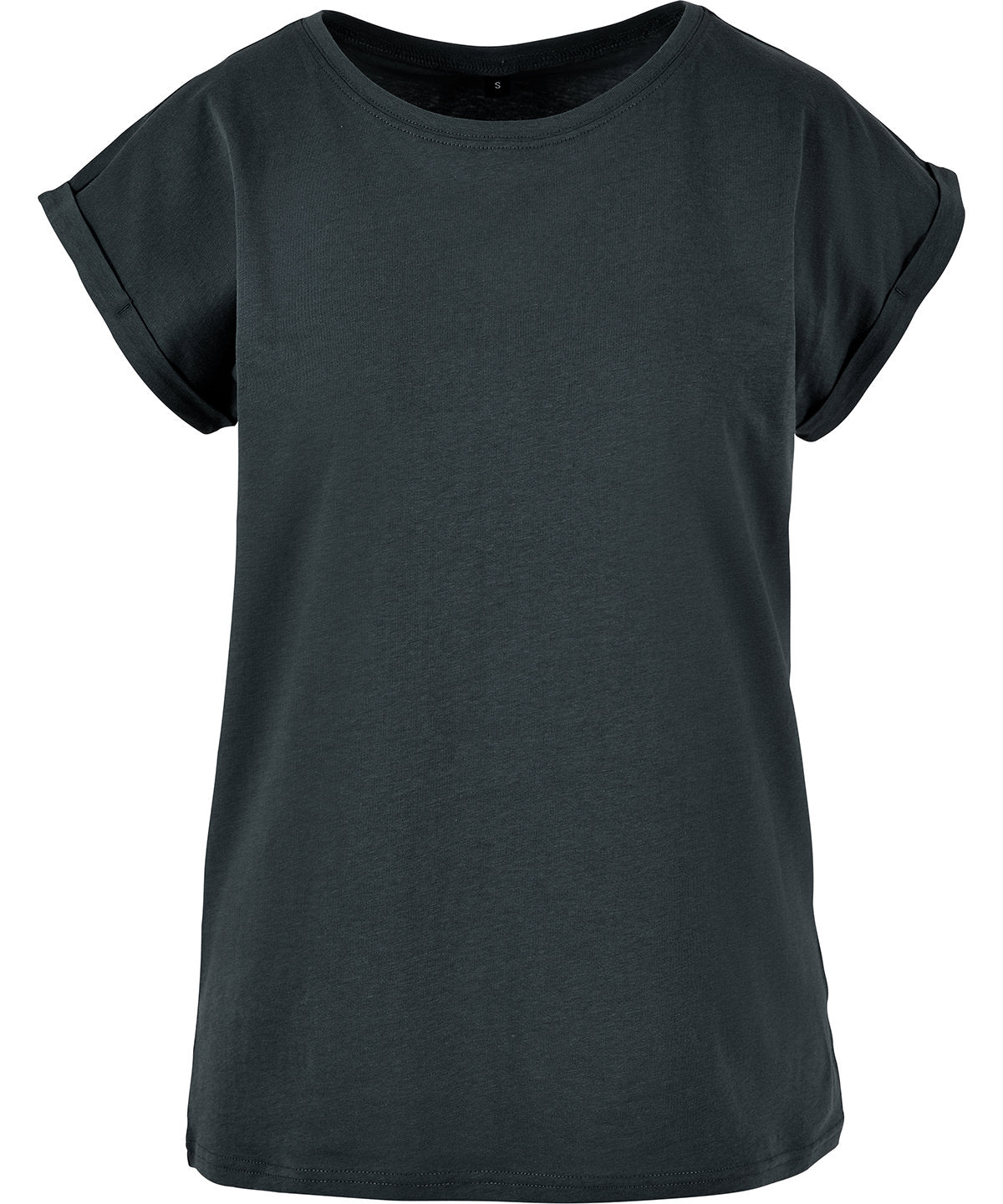 Tryck din logga på T-shirts från New Morning Studios - Anpassa Regular T-shirt med förlängda axlar - Dam i färgen Mörkgrå för företag, föreningar och privatpersoner