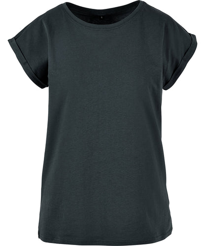 Tryck din logga på T-shirts från New Morning Studios - Anpassa Regular T-shirt med förlängda axlar - Dam i färgen Mörkgrå för företag, föreningar och privatpersoner