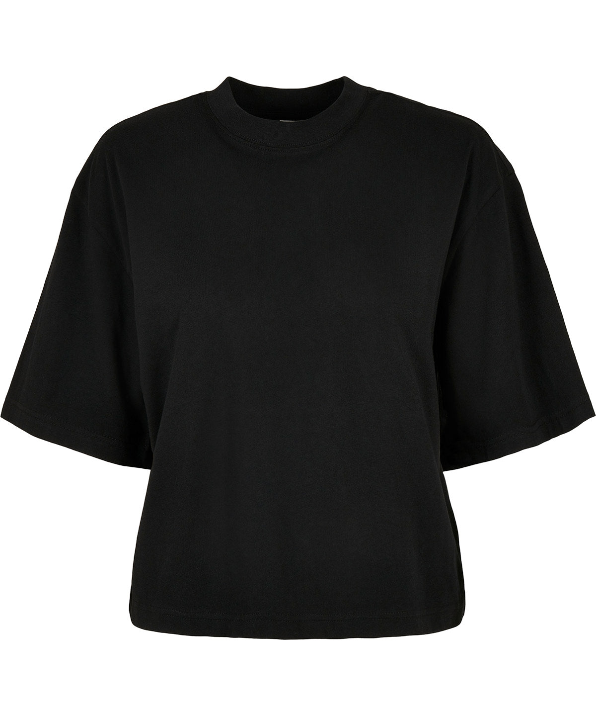 Tryck din logga på T-shirts från New Morning Studios - Anpassa Oversized T-shirt - Dam i färgen Svart för företag, föreningar och privatpersoner