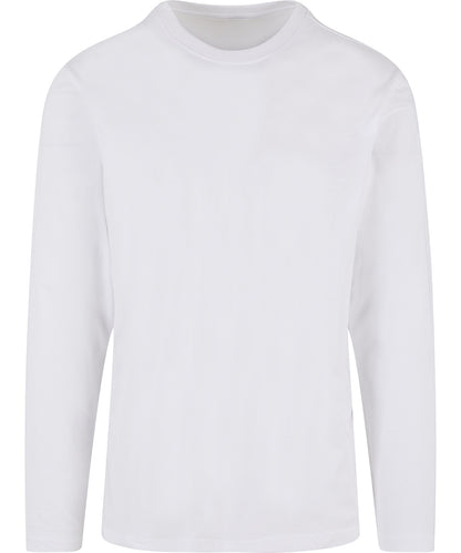 Tryck din logga på T-shirts från New Morning Studios - Anpassa Regular Fit Longsleeve shirt – Herr i färgen Vit för företag, föreningar och privatpersoner