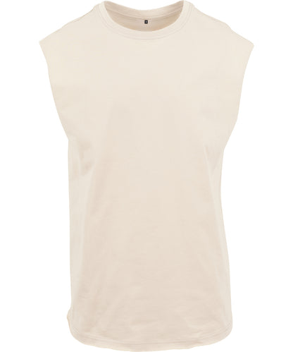 Tryck din logga på T-shirts från New Morning Studios - Anpassa Sleeveless Tee – Herr i färgen Naturligt för företag, föreningar och privatpersoner
