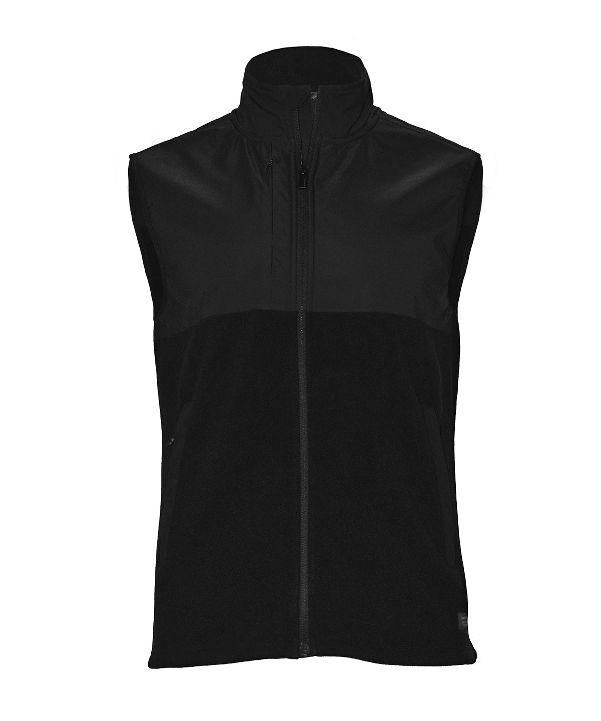Tryck din logga på Termovästar från Nimbus - Anpassa Highland - Fashionabel fleece-linne med ok i färgen Svart för företag, föreningar och privatpersoner
