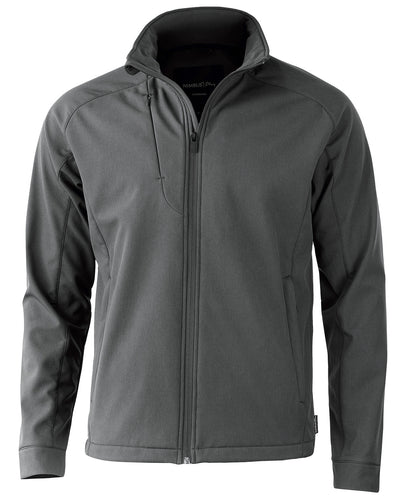 Tryck din logga på Softshelljackor från Nimbus - Anpassa Livingston 4-vägs stretch softshell i färgen Mellangrå för företag, föreningar och privatpersoner