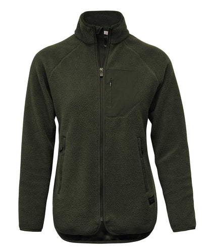 Tryck din logga på Fleece från Nimbus - Anpassa Dam Timberlake modern sherpa fleece i färgen Oliv för företag, föreningar och privatpersoner