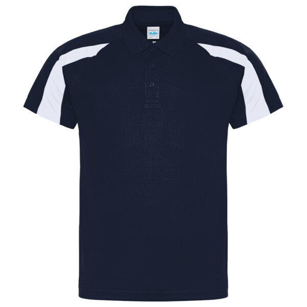 Tryck din logga på från Impala Print Shop - Anpassa AWDis Contrast cool polo JC043 i färgen Marin för företag, föreningar och privatpersoner