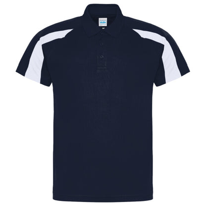 Tryck din logga på från Impala Print Shop - Anpassa AWDis Contrast cool polo JC043 i färgen Marin för företag, föreningar och privatpersoner
