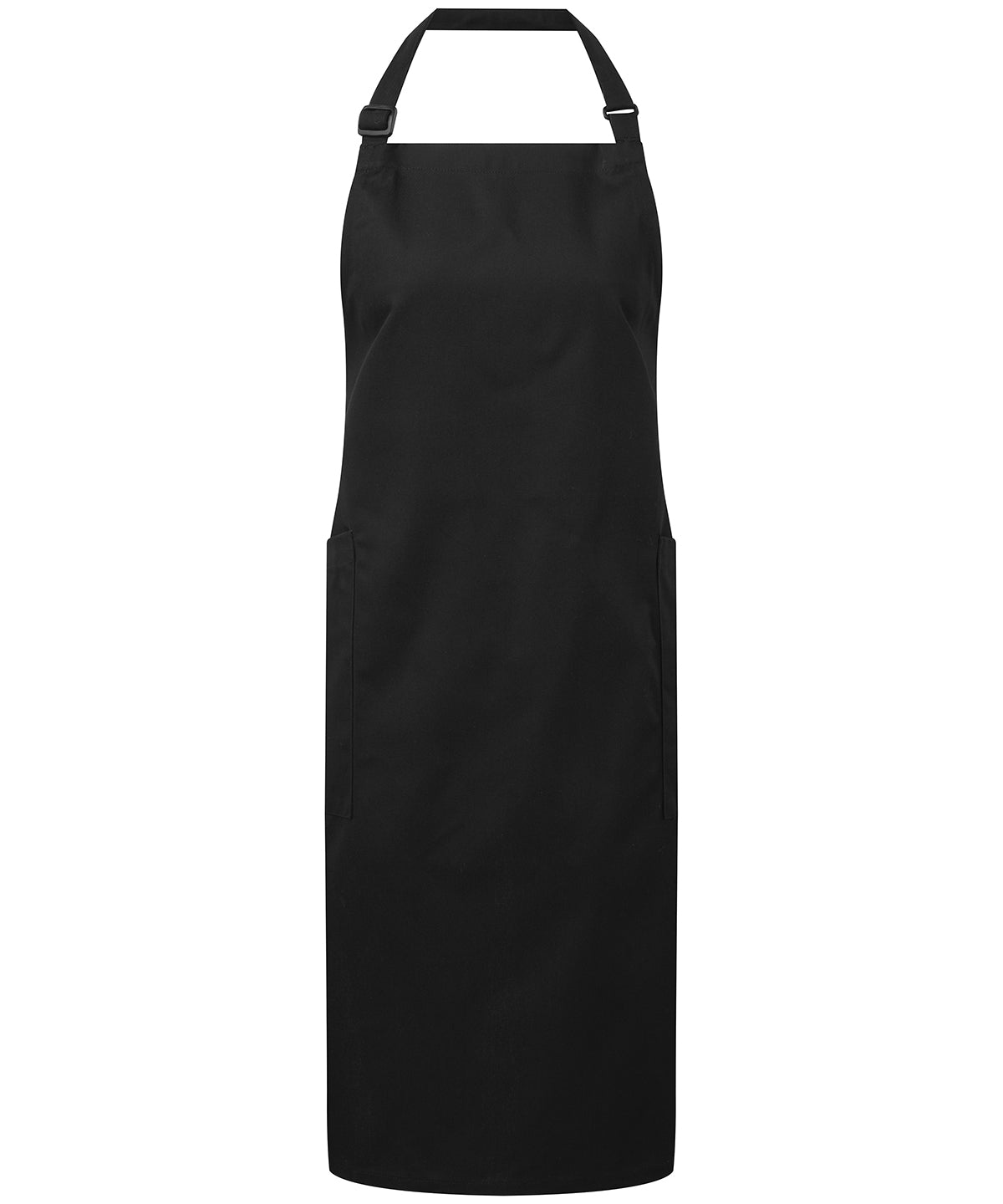 Tryck din logga på Förkläden från Premier - Anpassa Förkläde av återvunnen polyester och ekologisk bomull i färgen Svart One Size för företag, föreningar och privatpersoner