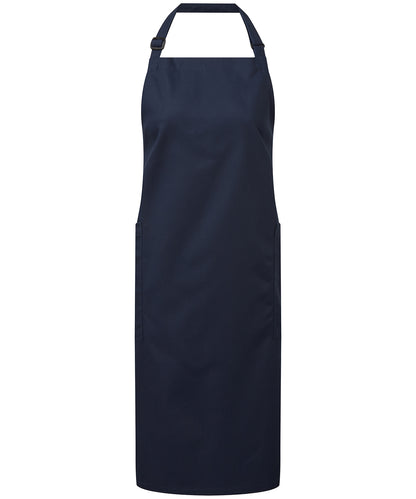 Tryck din logga på Förkläden från Premier - Anpassa Förkläde av återvunnen polyester och ekologisk bomull i färgen Marinblå One Size för företag, föreningar och privatpersoner