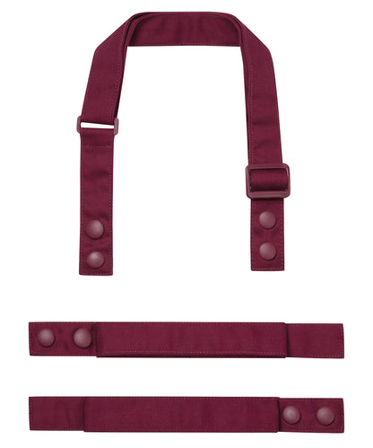 Tryck din logga på Förkläden från Premier - Anpassa Swap &amp; Pop anpassningsbara förklädesremmar i färgen Burgundy One Size för företag, föreningar och privatpersoner