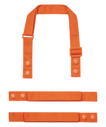Tryck din logga på Förkläden från Premier - Anpassa Swap &amp; Pop anpassningsbara förklädesremmar i färgen Mellan Orange One Size för företag, föreningar och privatpersoner
