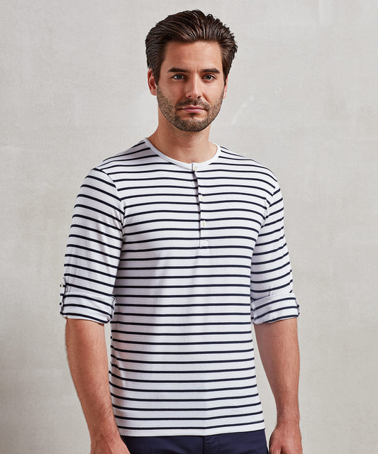 Tryck din logga på T-shirts från Premier - Anpassa Roll Sleeve Tee - Herr i färgen för företag, föreningar och privatpersoner