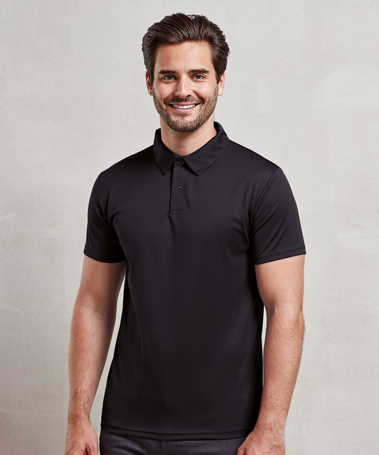 Tryck din logga på Piké från Premier - Anpassa Coolchecker Polo with Pop Studs i färgen för företag, föreningar och privatpersoner