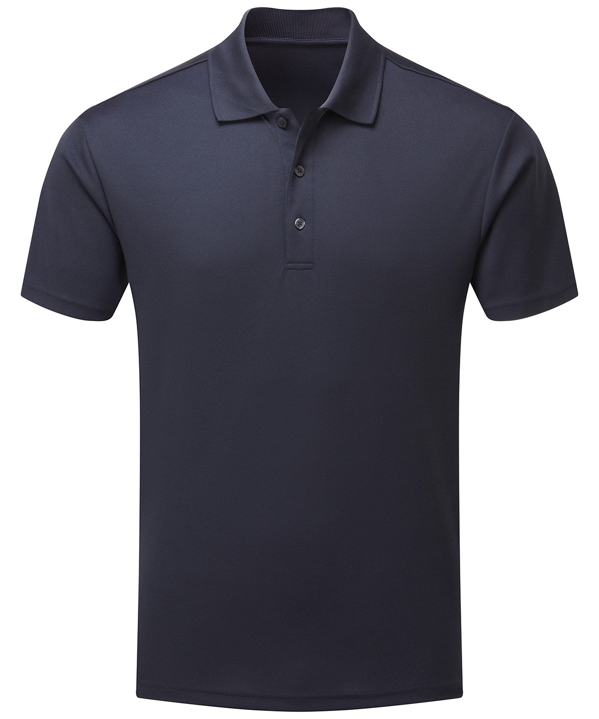 Tryck din logga på Piké från Premier - Anpassa Spun Dyed Recycled Polo - Herr i färgen Marinblå för företag, föreningar och privatpersoner