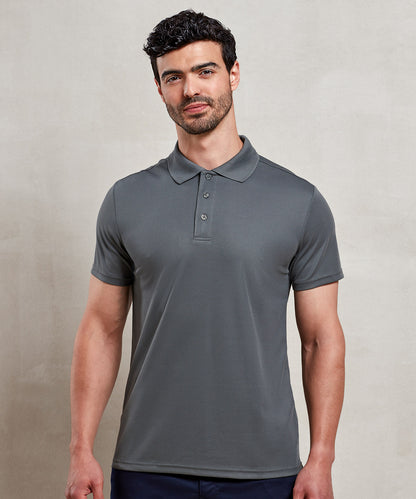 Tryck din logga på Piké från Premier - Anpassa Spun Dyed Recycled Polo - Herr i färgen för företag, föreningar och privatpersoner