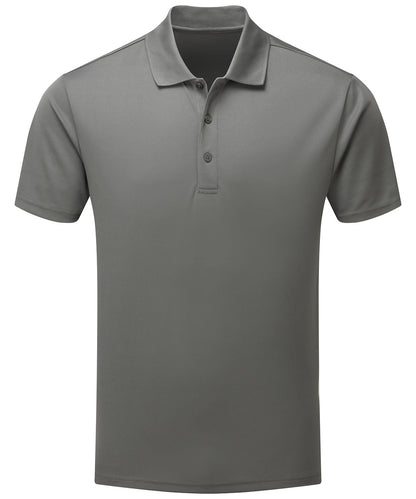 Tryck din logga på Piké från Premier - Anpassa Spun Dyed Recycled Polo - Herr i färgen Mörkgrå för företag, föreningar och privatpersoner