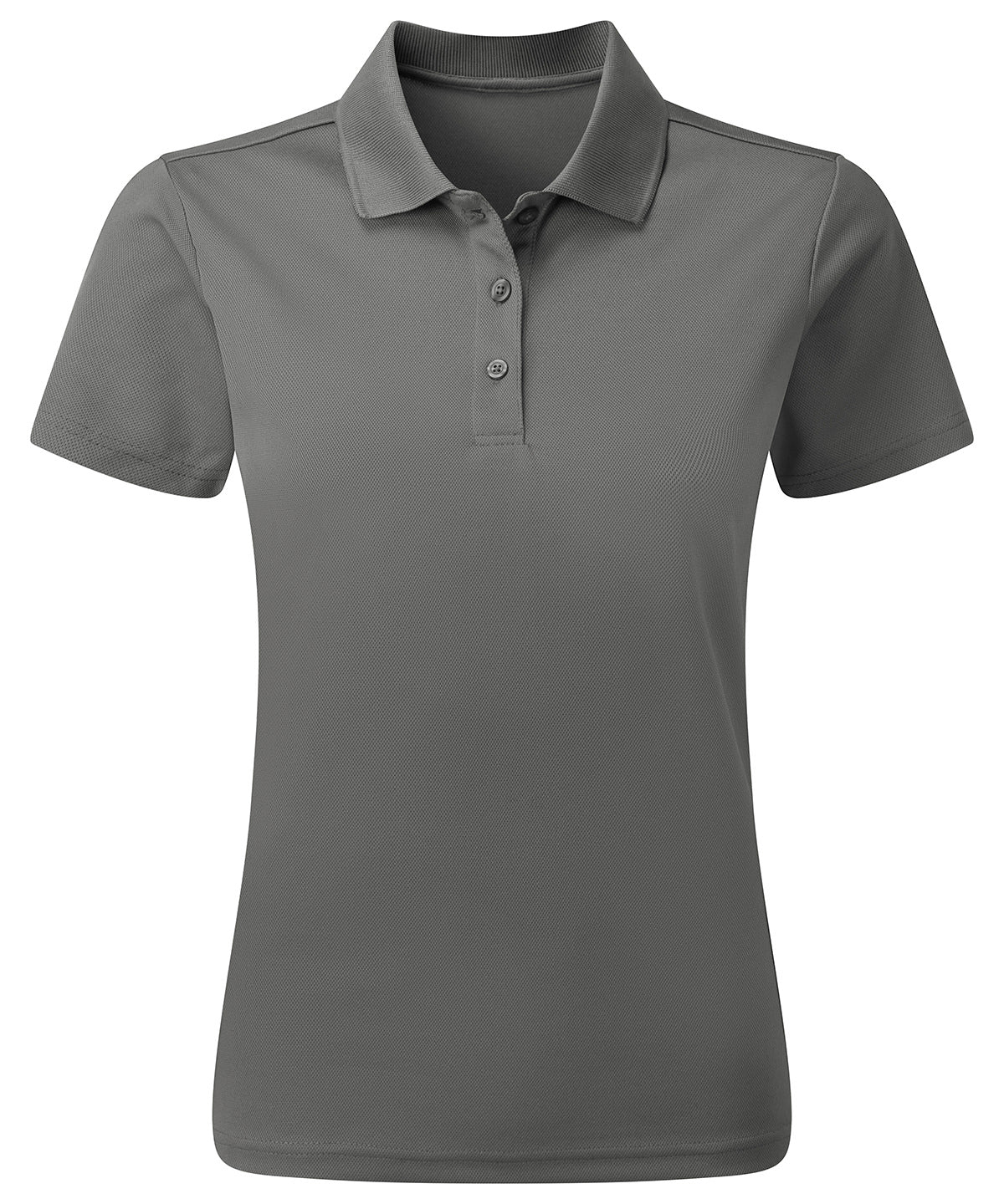 Tryck din logga på Piké från Premier - Anpassa Spun Dyed Recycled Polo - Dam i färgen Mörkgrå för företag, föreningar och privatpersoner
