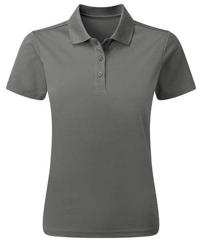 Tryck din logga på Piké från Premier - Anpassa Spun Dyed Recycled Polo - Dam i färgen Mörkgrå för företag, föreningar och privatpersoner