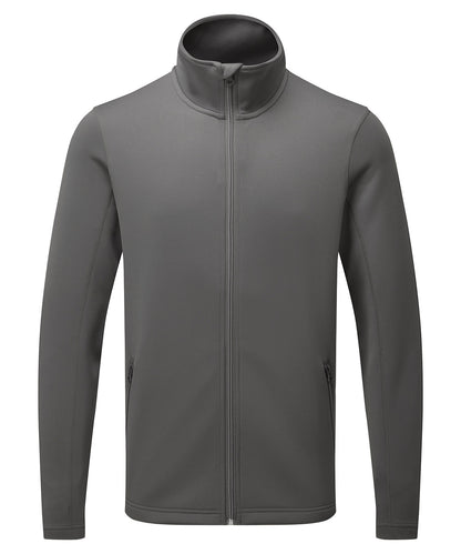 Tryck din logga på Sweatshirts från Premier - Anpassa Premier - Sweatshirt med Genomgående Dragkedja, Spun Dyed Sustainable i färgen Mellangrå för företag, föreningar och privatpersoner