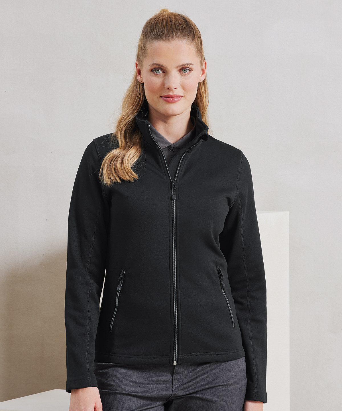 Tryck din logga på Sweatshirts från Premier - Anpassa Premier - Sweatshirt med Genomgående Dragkedja för Damer, Spun Dyed Sustainable i färgen för företag, föreningar och privatpersoner