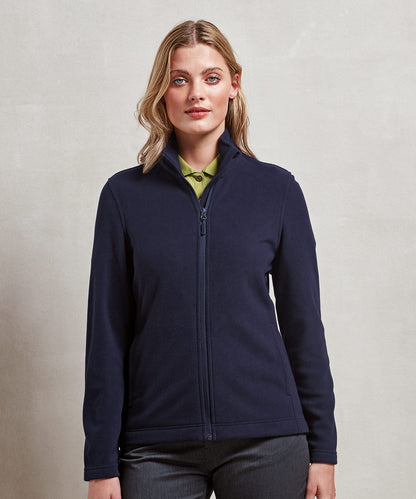 Tryck din logga på Fleece från Premier - Anpassa Dam Recyclight microfleece med hel dragkedja i färgen för företag, föreningar och privatpersoner