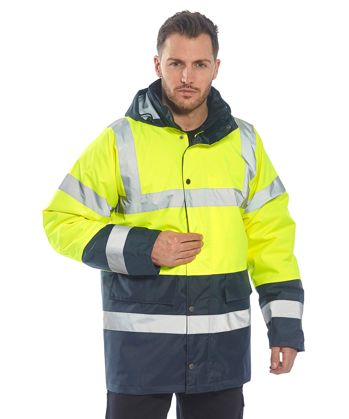 Tryck din logga på Jackor från Portwest - Anpassa Hi-vis trafikjacka i färgen för företag, föreningar och privatpersoner