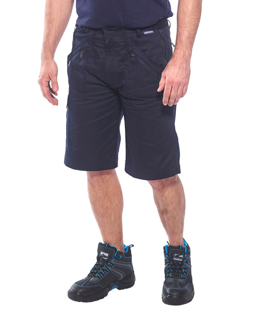 Tryck din logga på Shorts från Portwest - Anpassa Action-shorts med normal passform i färgen för företag, föreningar och privatpersoner