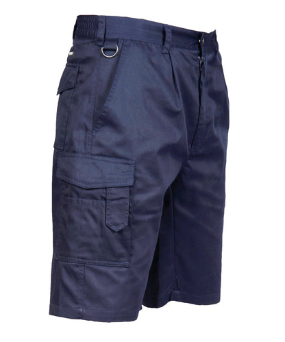 Tryck din logga på Shorts från Portwest - Anpassa Combat Shorts normal passform i färgen Marinblå för företag, föreningar och privatpersoner