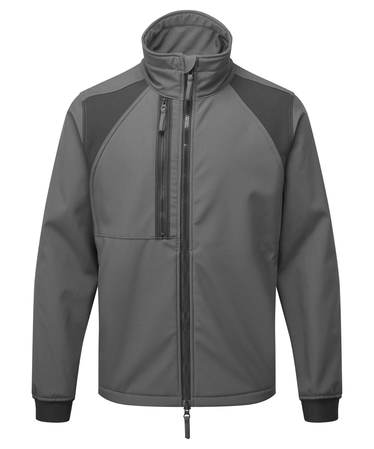Tryck din logga på Softshelljackor från Portwest - Anpassa WX2 2-lagers softshell i färgen Mellangrå för företag, föreningar och privatpersoner