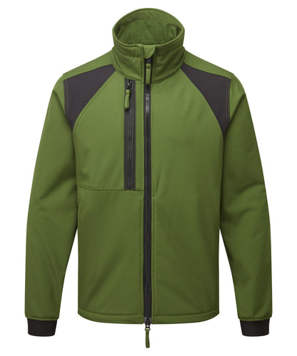 Tryck din logga på Softshelljackor från Portwest - Anpassa WX2 2-lagers softshell i färgen Oliv för företag, föreningar och privatpersoner