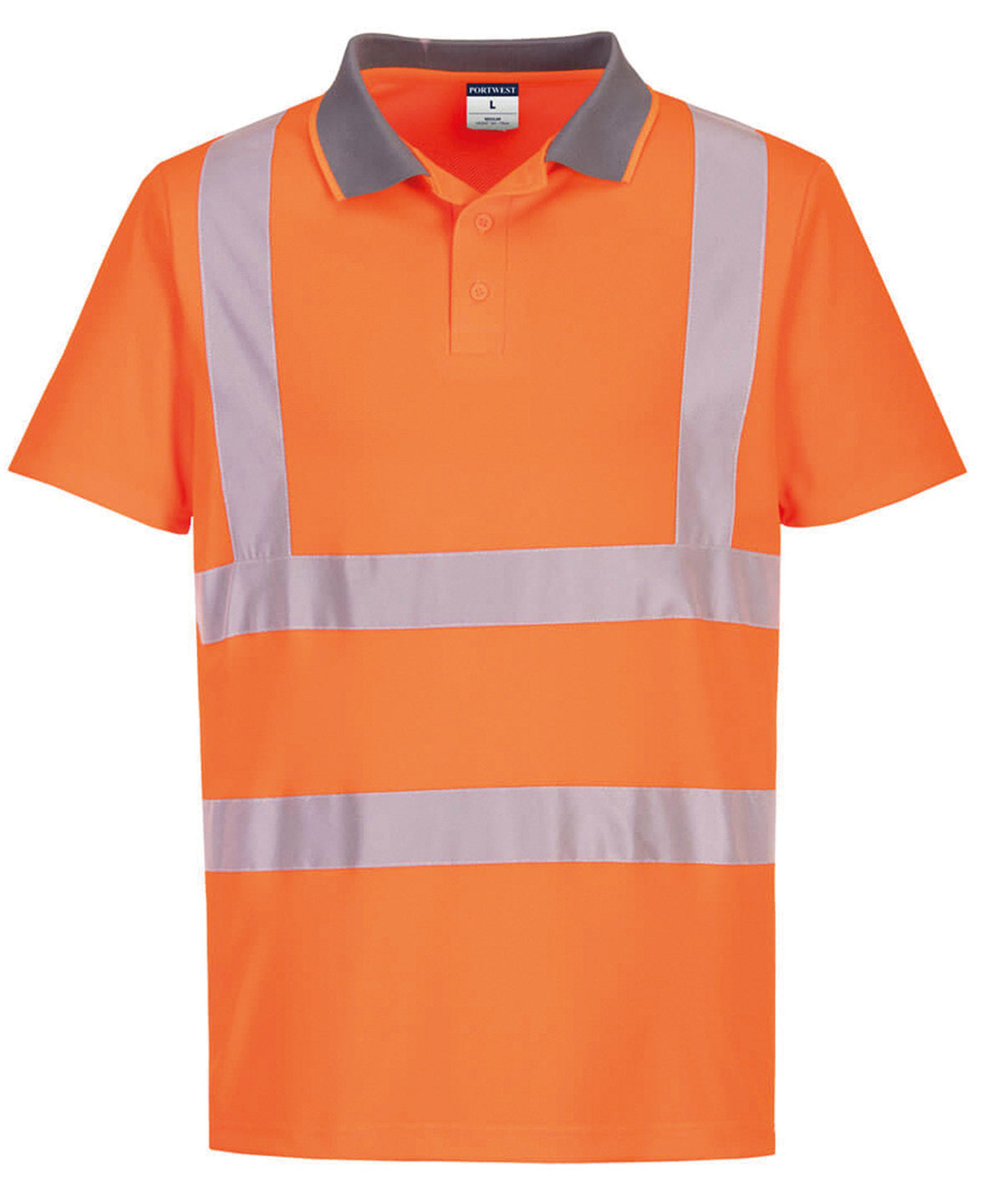 Tryck din logga på Piké från Portwest - Anpassa Eco Hi-Vis Piké i färgen för företag, föreningar och privatpersoner