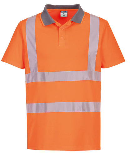 Tryck din logga på Piké från Portwest - Anpassa Eco Hi-Vis Piké i färgen för företag, föreningar och privatpersoner