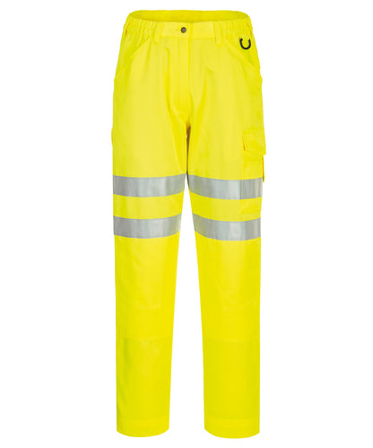 Tryck din logga på Byxor från Portwest - Anpassa Eco Hi-vis byxor i färgen Neon gul för företag, föreningar och privatpersoner