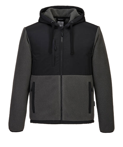 Tryck din logga på Fleece från Portwest - Anpassa KX3 Borg fleece i färgen Svart för företag, föreningar och privatpersoner