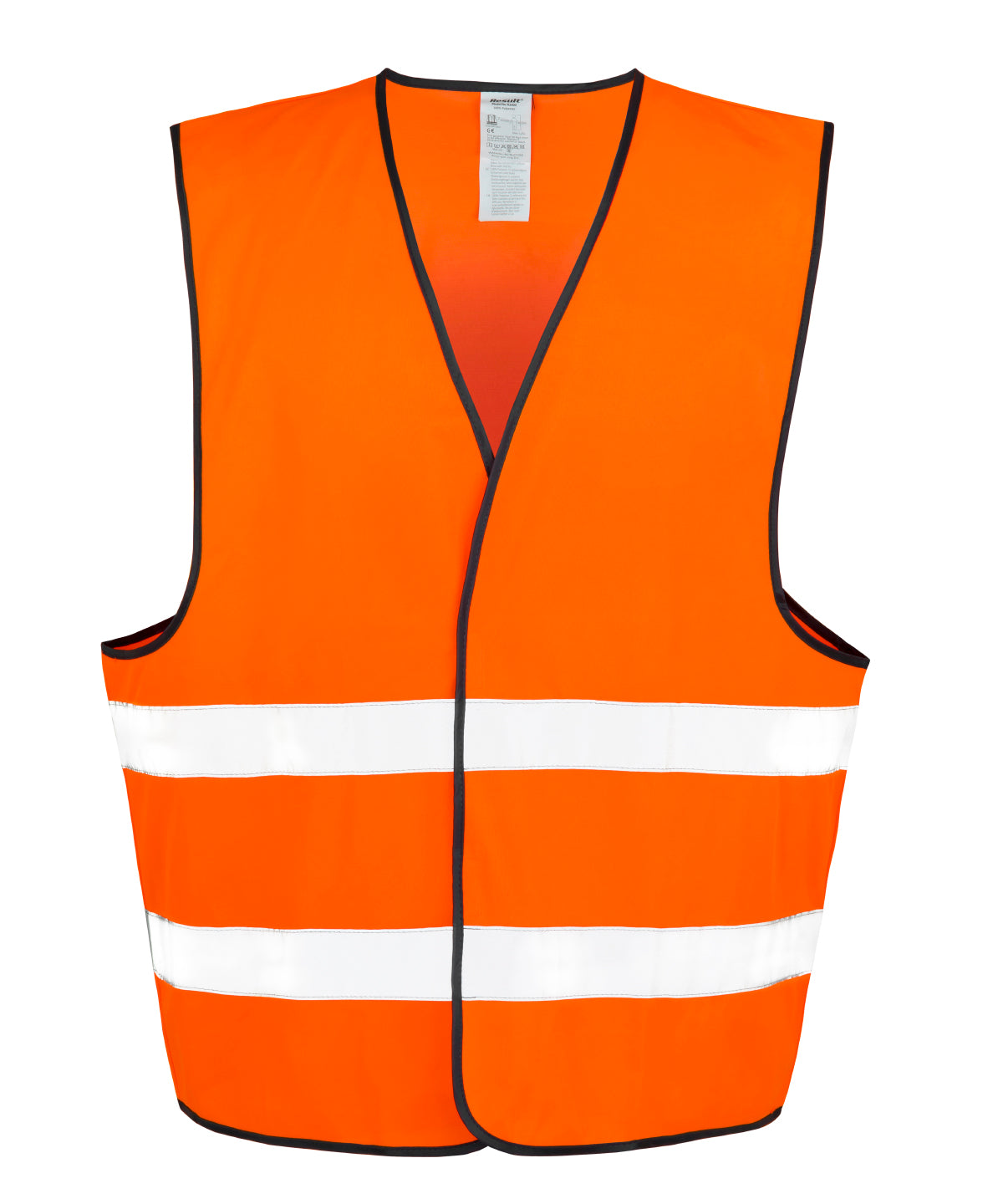 Tryck din logga på Skyddsvästar från Result Core - Anpassa Core hi-vis väst i färgen Neon orange för företag, föreningar och privatpersoner