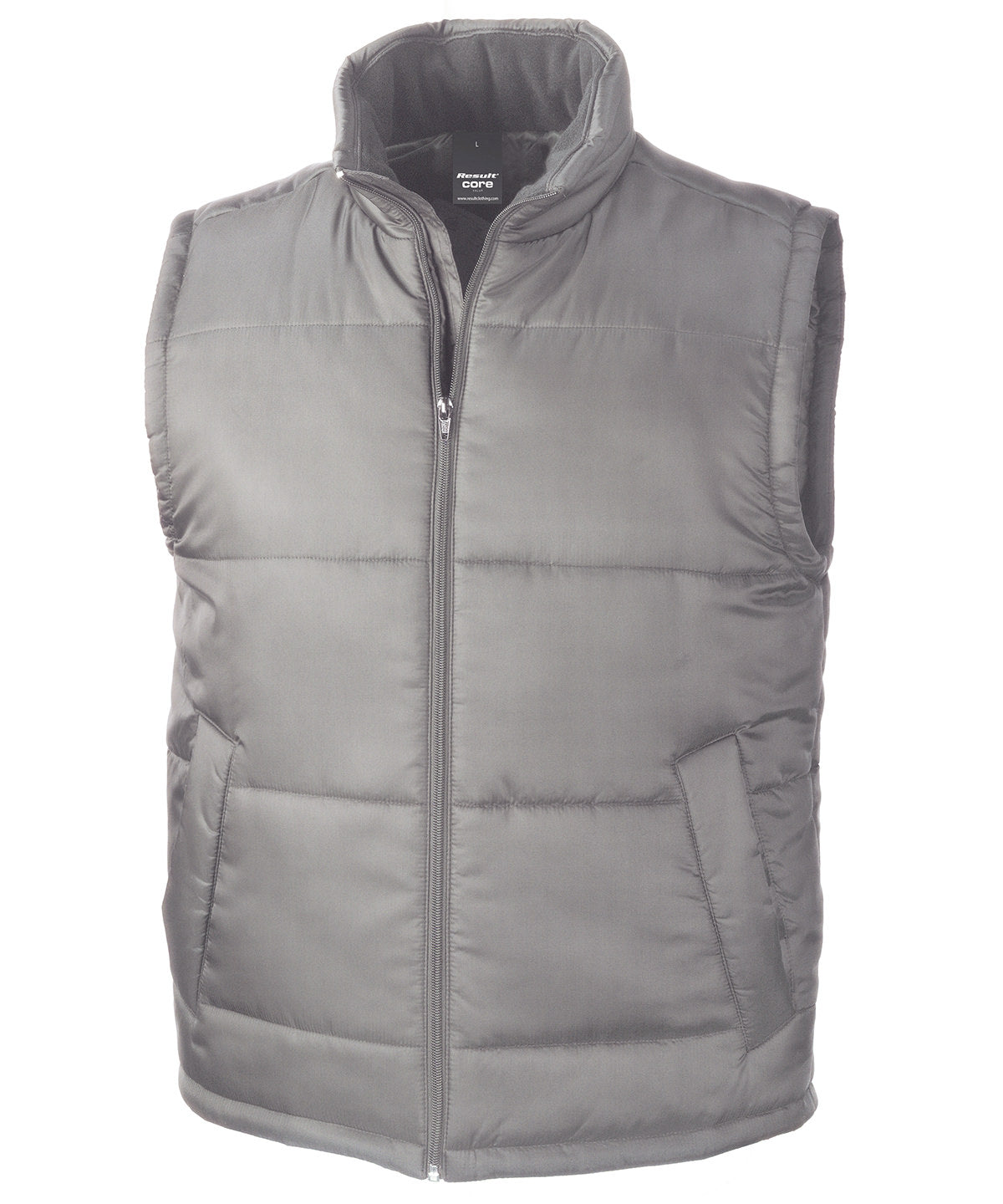 Tryck din logga på Termovästar från Result Core - Anpassa Bodywarmer i kärnmaterial i färgen Mellangrå för företag, föreningar och privatpersoner