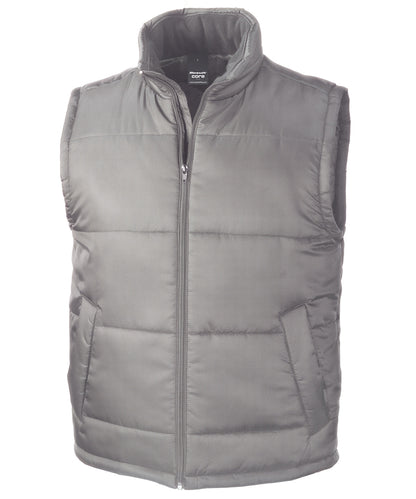 Tryck din logga på Termovästar från Result Core - Anpassa Bodywarmer i kärnmaterial i färgen Mellangrå för företag, föreningar och privatpersoner