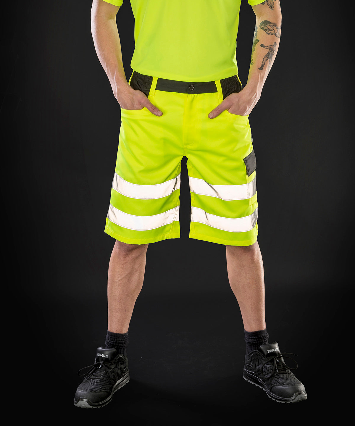 Tryck din logga på Shorts från Result Safeguard - Anpassa Cargo shorts för säkerhet i färgen för företag, föreningar och privatpersoner