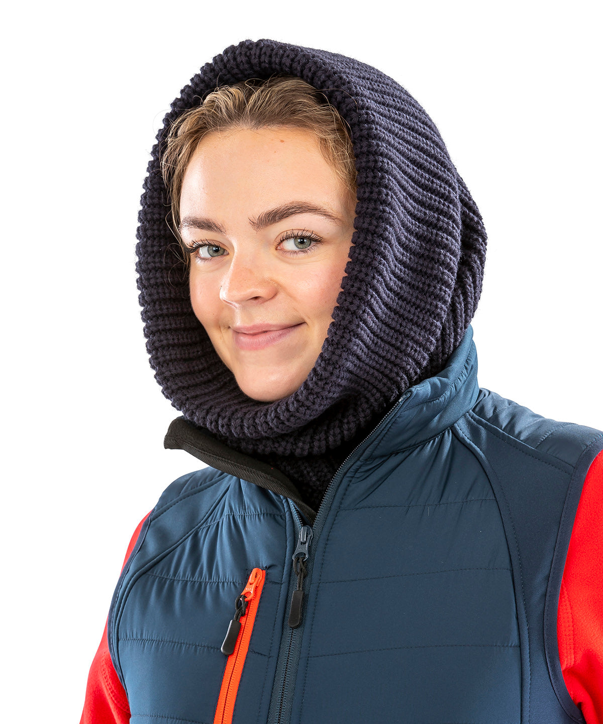 Tryck din logga på Halsvärmare från Result Winter Essentials - Anpassa Whistler snodd med huva i färgen för företag, föreningar och privatpersoner