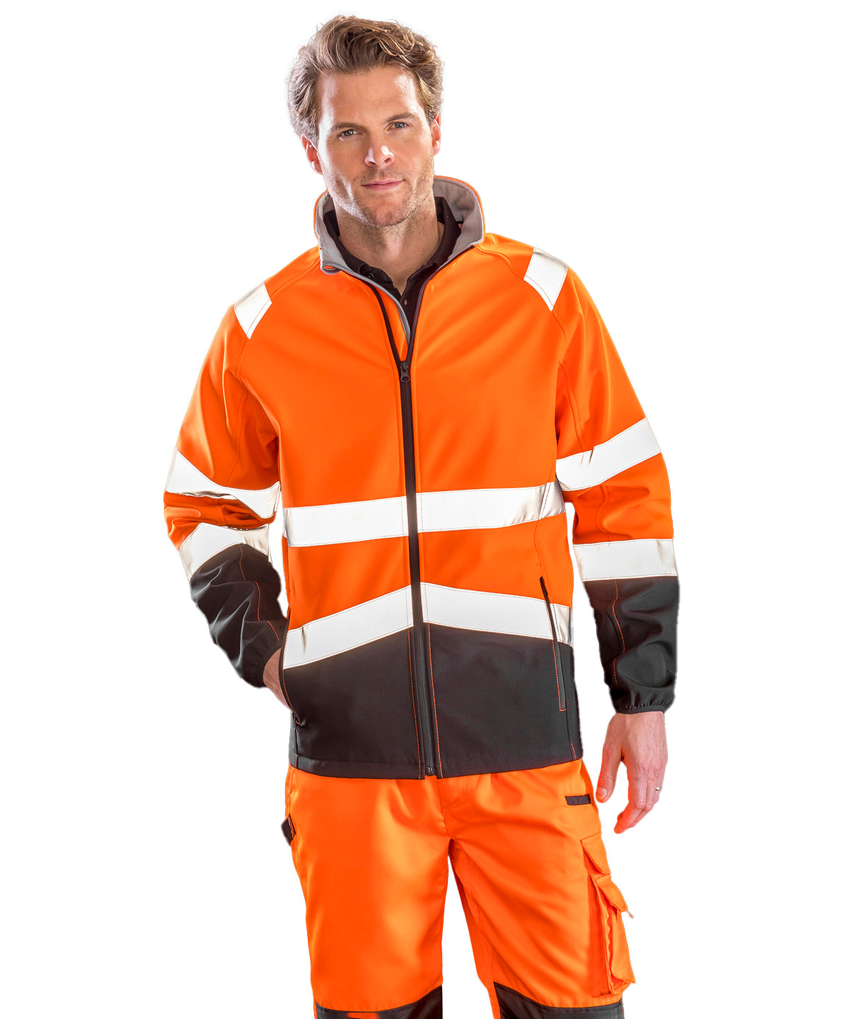Tryck din logga på Softshelljackor från Result Safeguard - Anpassa Softshelljacka för säkerhet med tryckfunktion i färgen för företag, föreningar och privatpersoner