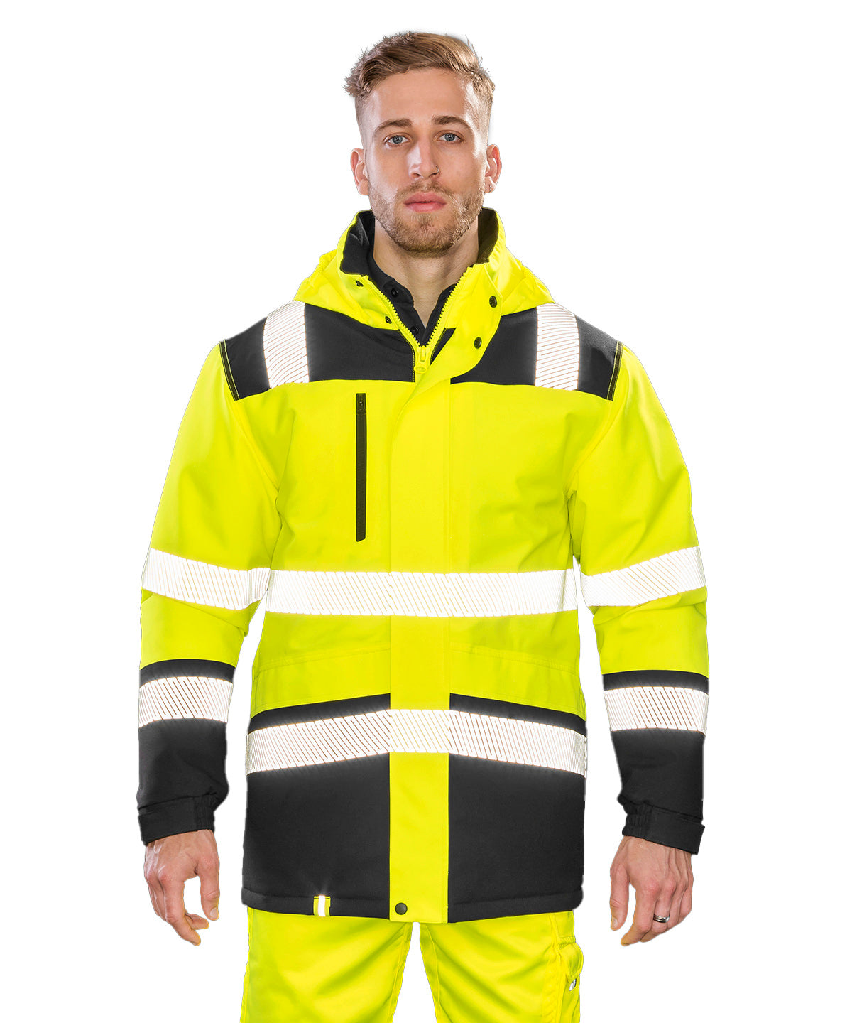 Tryck din logga på Softshelljackor från Result Safeguard - Anpassa Tryckbar softshell skyddsrock i färgen för företag, föreningar och privatpersoner