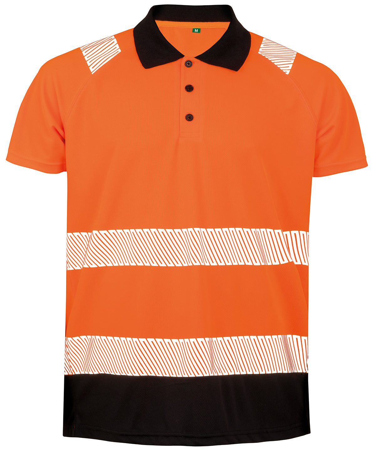 Tryck din logga på Piké från Result Genuine Recycled - Anpassa Recycled Safety Polo i färgen Neon orange för företag, föreningar och privatpersoner
