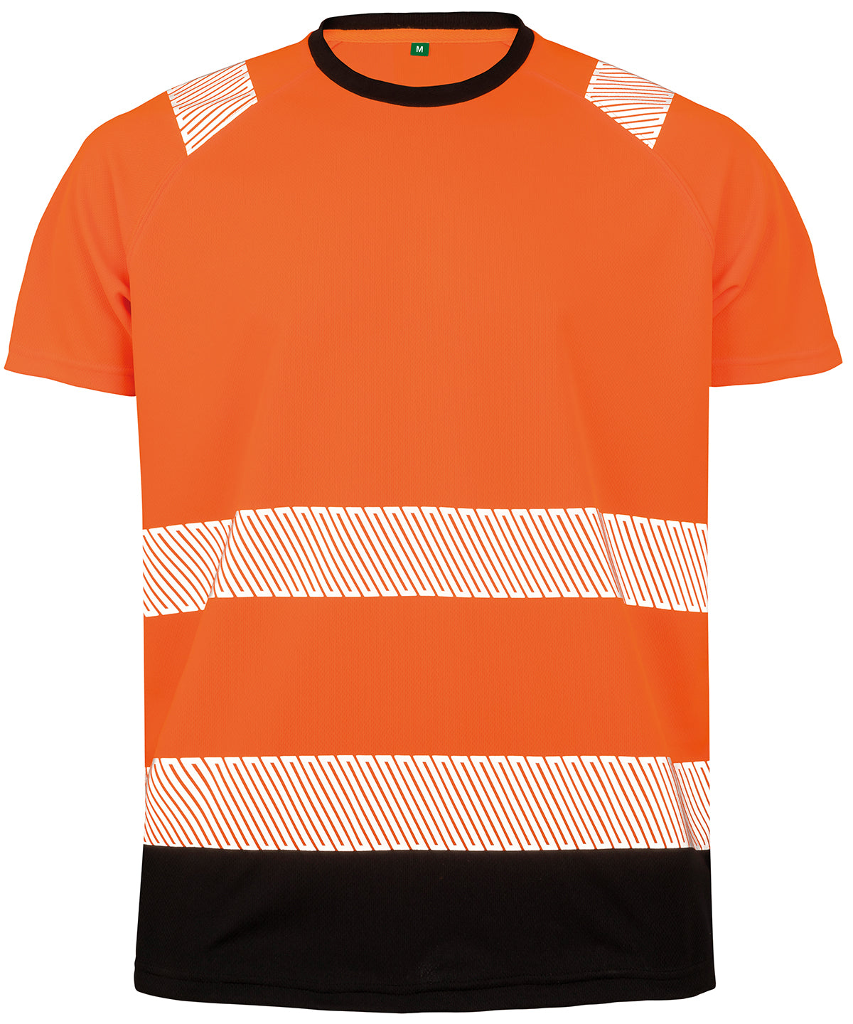Tryck din logga på T-shirts från Result Genuine Recycled - Anpassa Recycled Security T-shirt i färgen Neon orange för företag, föreningar och privatpersoner