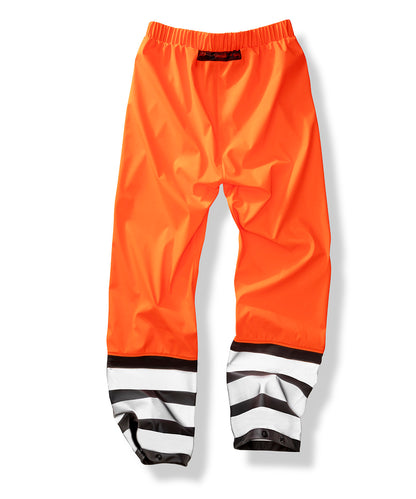 Tryck din logga på Byxor från Result Genuine Recycled - Anpassa Kraftiga, säkra och torra prisma PU-byxor med återvunnen baksida i färgen Neon orange för företag, föreningar och privatpersoner