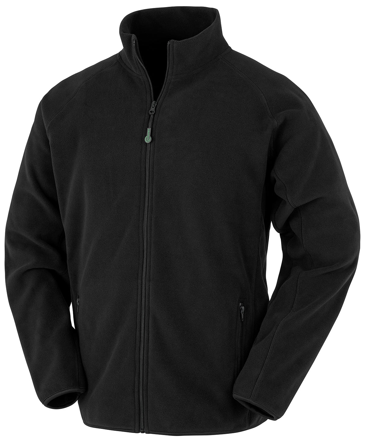 Tryck din logga på Fleece från Result Genuine Recycled - Anpassa Polarthermisk jacka av återvunnen fleece i färgen Svart för företag, föreningar och privatpersoner