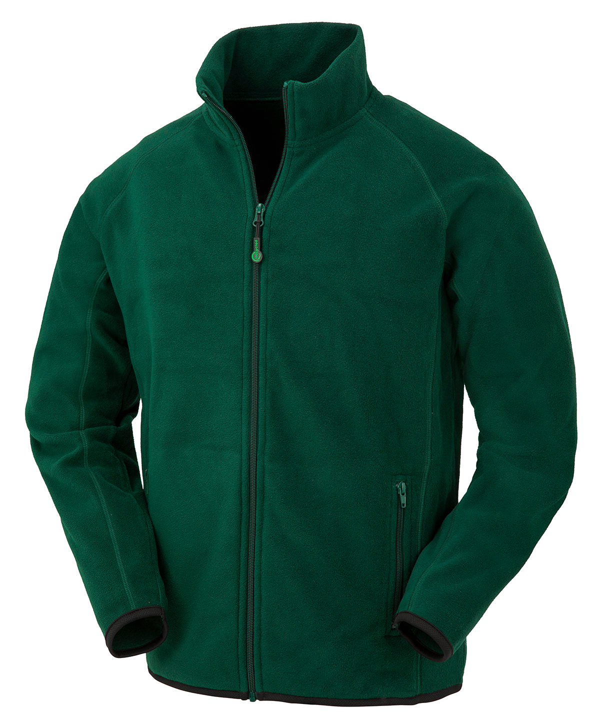 Tryck din logga på Fleece från Result Genuine Recycled - Anpassa Polarthermisk jacka av återvunnen fleece i färgen Mellan grön för företag, föreningar och privatpersoner