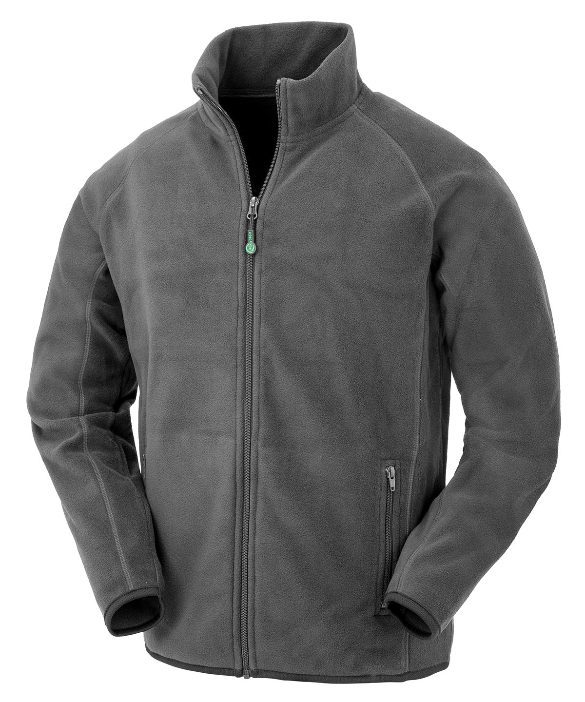 Tryck din logga på Fleece från Result Genuine Recycled - Anpassa Polarthermisk jacka av återvunnen fleece i färgen Mörkgrå för företag, föreningar och privatpersoner