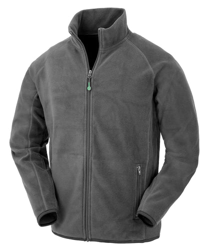 Tryck din logga på Fleece från Result Genuine Recycled - Anpassa Polarthermisk jacka av återvunnen fleece i färgen Mörkgrå för företag, föreningar och privatpersoner