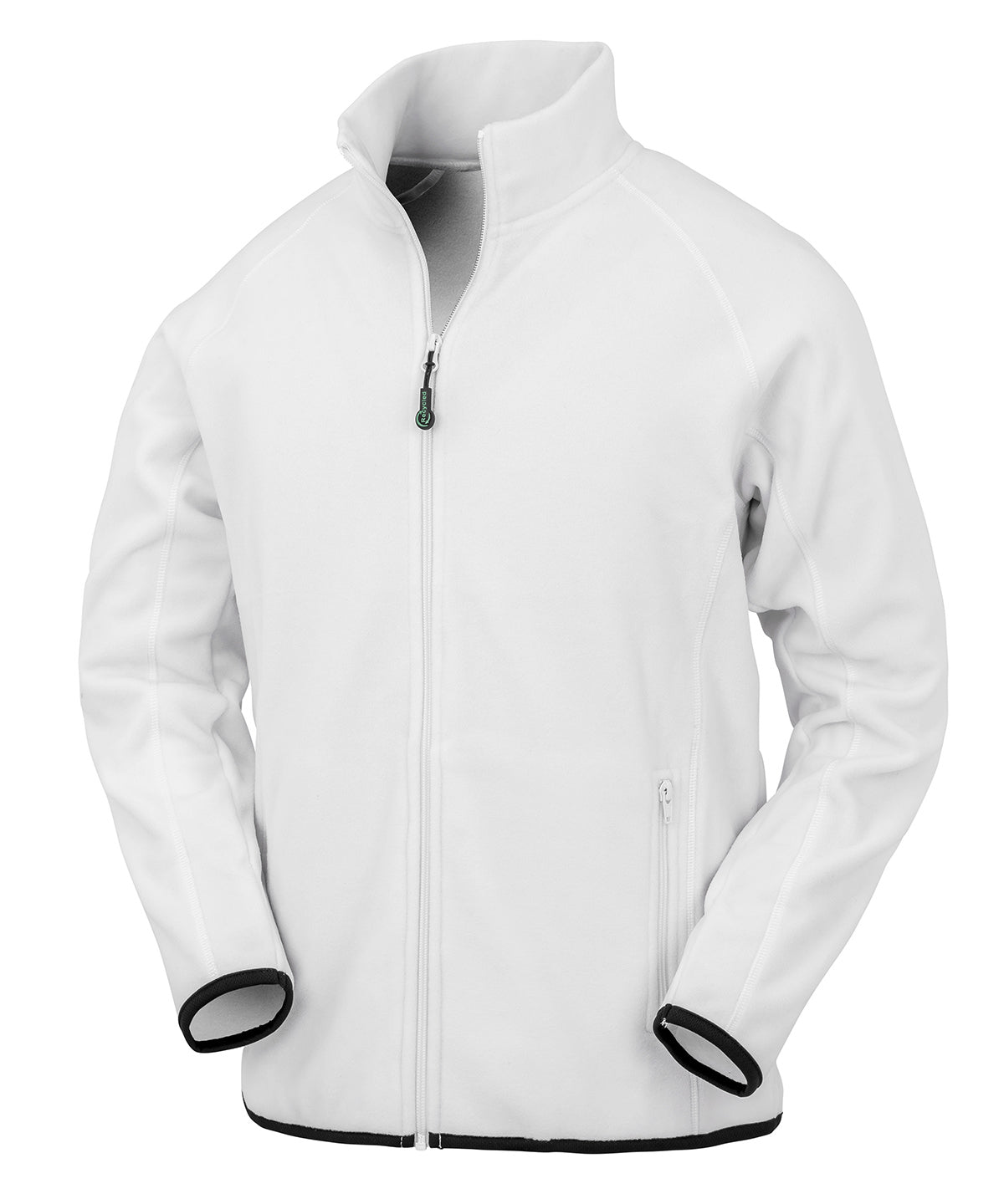 Tryck din logga på Fleece från Result Genuine Recycled - Anpassa Polarthermisk jacka av återvunnen fleece i färgen Vit för företag, föreningar och privatpersoner