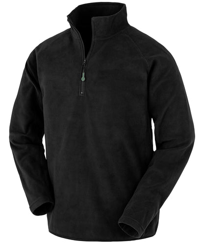 Tryck din logga på Fleece från Result Genuine Recycled - Anpassa Topp i återvunnen mikrofleece i färgen Svart för företag, föreningar och privatpersoner