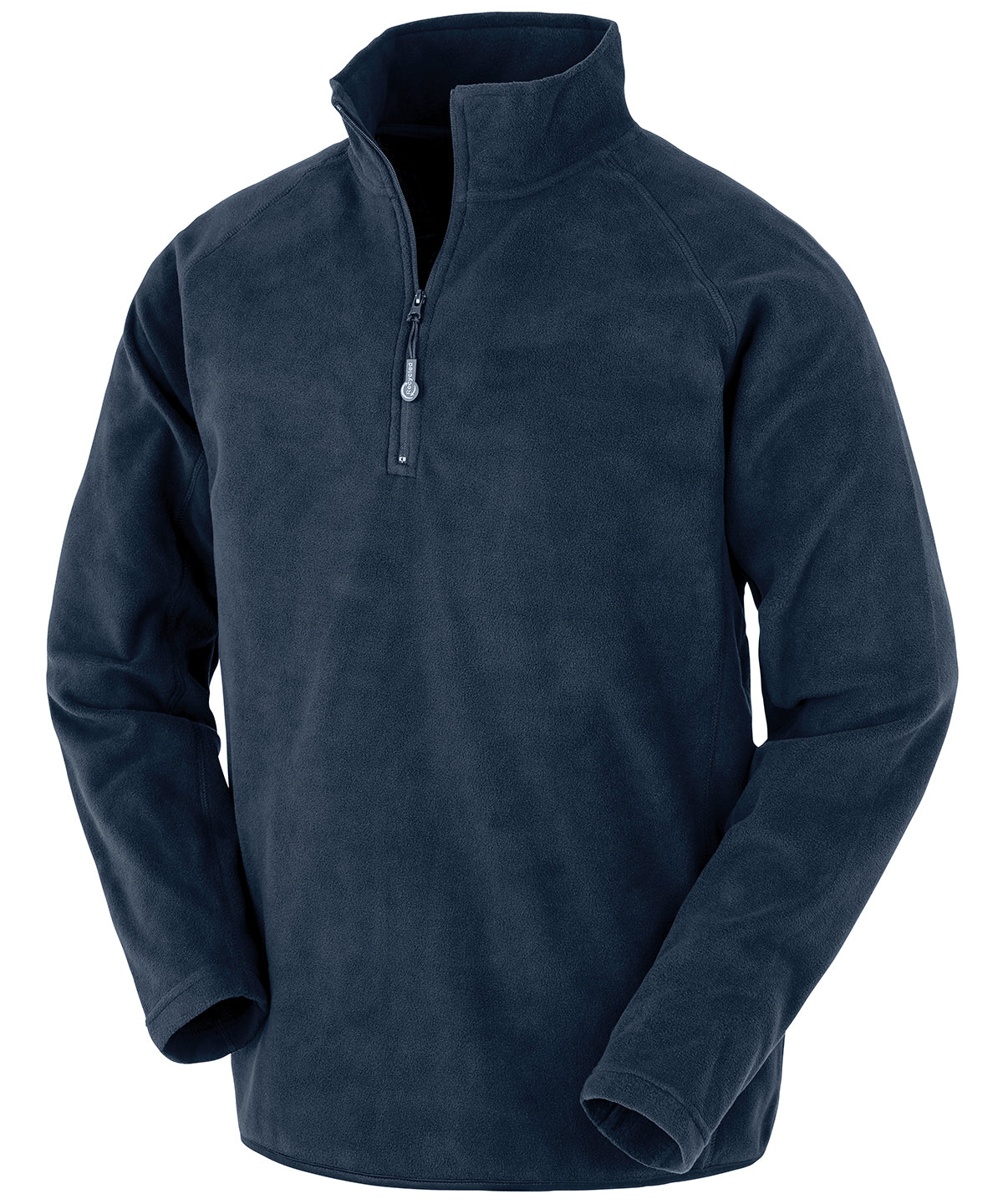 Tryck din logga på Fleece från Result Genuine Recycled - Anpassa Topp i återvunnen mikrofleece i färgen Marinblå för företag, föreningar och privatpersoner